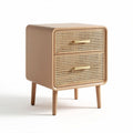 Comodino in legno con due cassetti per camera da letto – 40 x 40 x 50 cm