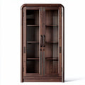 Vetrina in legno con ante in vetro per soggiorno – 80 x 40 x 160 cm