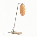 Lampada da terra in rattan e metallo per illuminazione interna – 20 x 20 x 120 cm